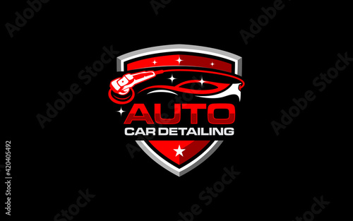 Illustration vector graphic of auto detailing servis logo design template-05
