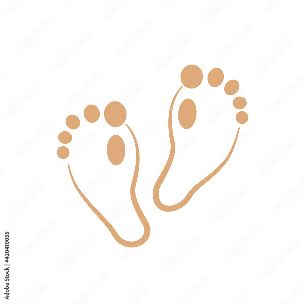 Cute baby feet, human footprint silhouette. Child's footstep. Hand-drawn vector. The symbol of a newborn baby relaxing on the beach. Icon for spa salon, pedicure, for towels. For print, illustration. Cute baby feet, human footprint silhouette. Child's footstep. Hand-drawn vector. The symbol of a newborn baby relaxing on the beach. Icon for spa salon, pedicure, for towels. For print, illustration.
