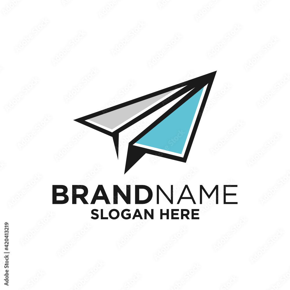 Fototapeta premium Paper Plane Logo Design Template Inspiration, Vector Illustration. 