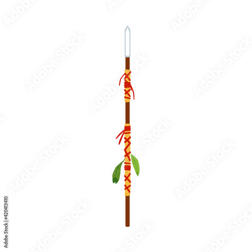 Indian or Mayan spear - exotic ethnic weapon symbol