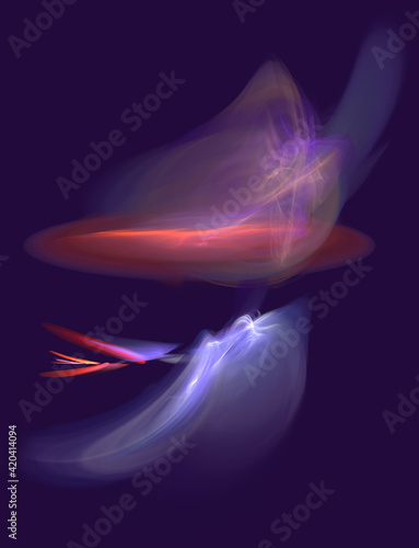 Digital artistic strokes and stains. Fantastic composition in violet hues. Great for design cover, presentation, flyer, poster, card, packaging, certificate, gift, poster or coupon background.
