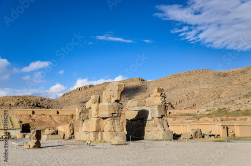 Unfinished gate at the ruins of Persepolis, the ancient capiral of the Persian empire, located near Shiraz, Iran