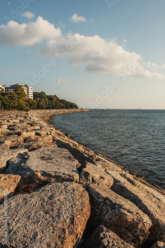 Coastline with stones and sky at background, Istanbul, Turkey © LIGHTFIELD STUDIOS
