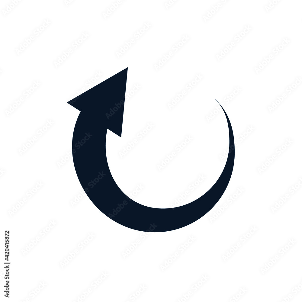 Arrow. Back, cancel, come back concept. Vector icon isolated on white background. Arrow. Back, cancel, come back concept. Vector icon isolated on white background.