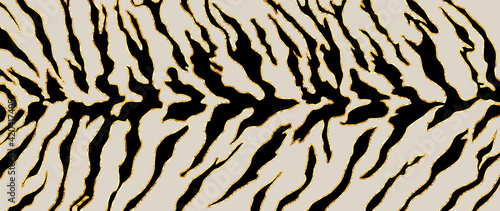 Luxury Gold animal skin background vector. Exotic animal skin with golden texture. Leopard skin, zebra and tiger skin vector illustration. 