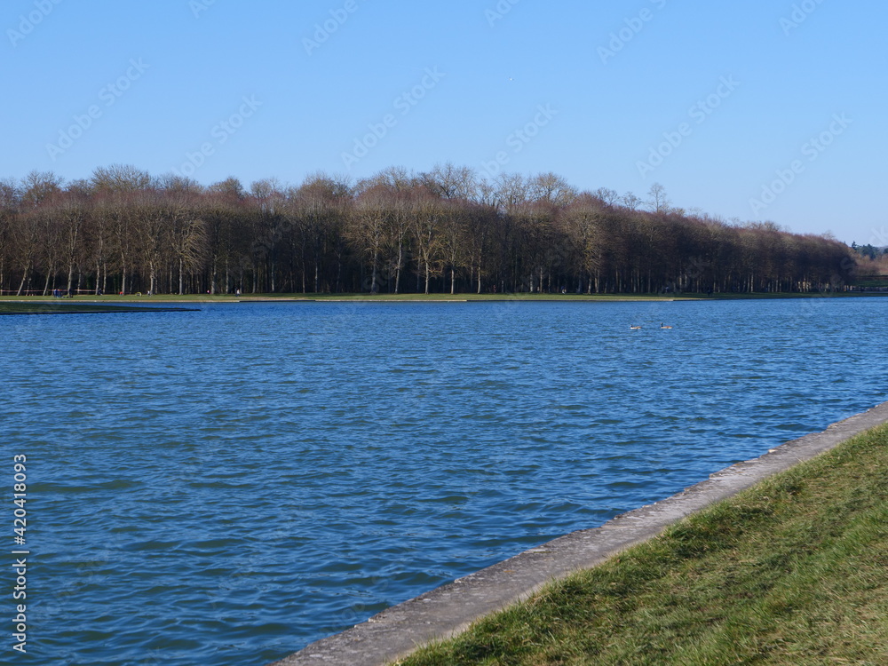 In the park of Versailles during a sunny day. the 6th March 2021.