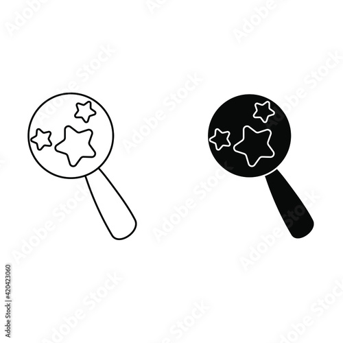 Kids toys icon vector set. Baby illustration sign collection. child symbol or logo.