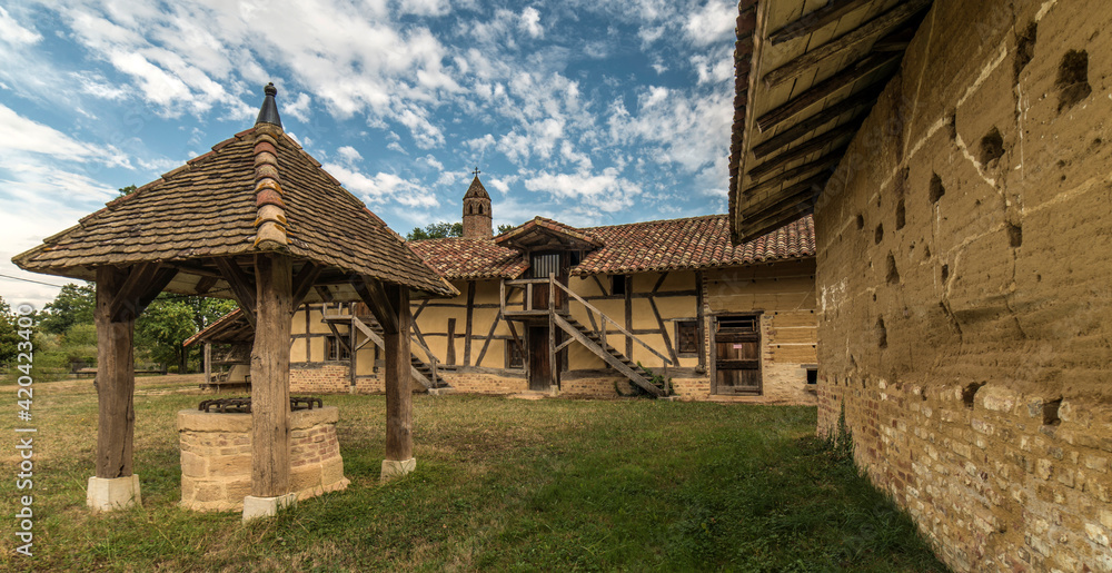 custom made wallpaper toronto digitalFerme bressane à cheminée sarrasine à Saint-Cyr-sur-Menthon, Ain, France