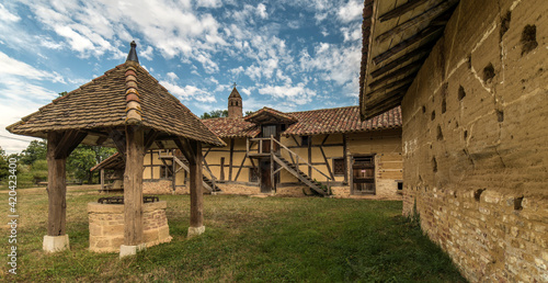 Wallpaper Mural Ferme bressane à cheminée sarrasine à Saint-Cyr-sur-Menthon, Ain, France Torontodigital.ca