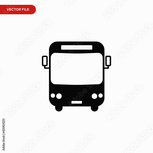 Bus icon vector. Simple transportation sign