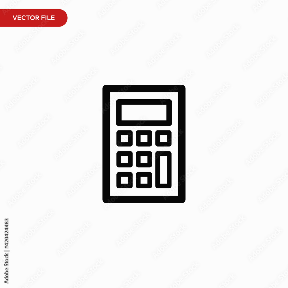 Calculator icon vector. Simple sign Calculator icon vector. Simple sign