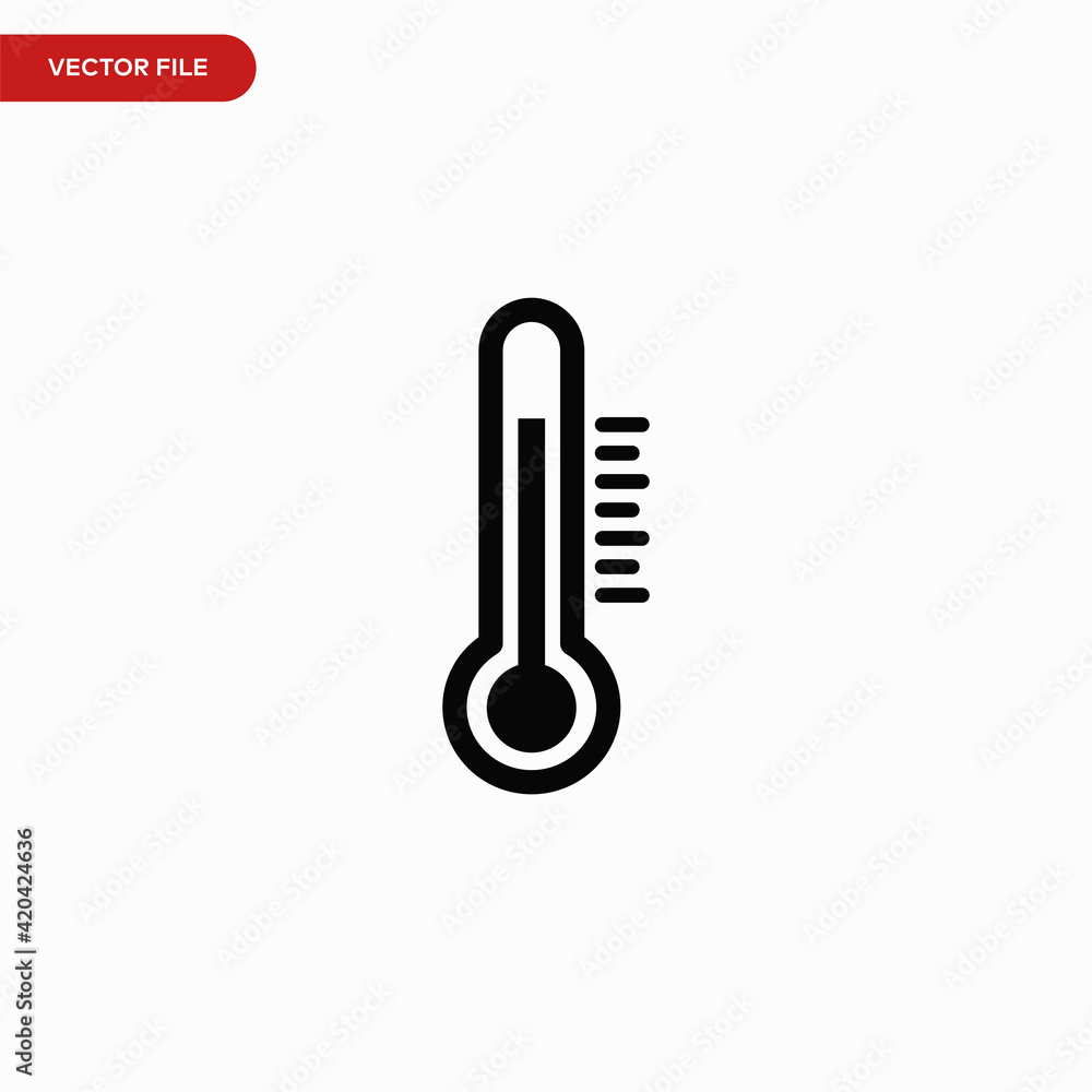 Thermometer icon vector. Simple thermometer sign