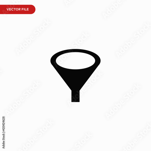 Funnel icon vector. Simple filter sign