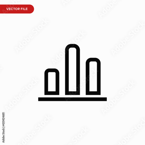 Graphic icon vector. Simple growth sign