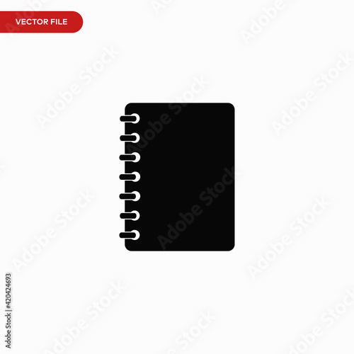 Notebook icon vector. Simple sign