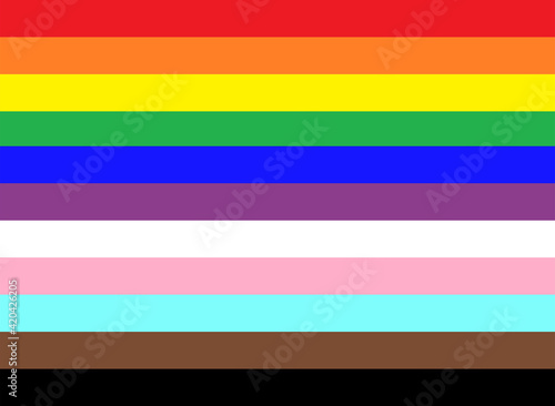 LGBTQ + Flag for the rights of pride and sexuality