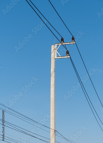 power lines on a pole