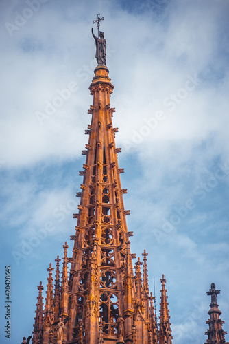 Obraz na płótnie Barcelona. Gothic quarter of Barcelona. Catalonia. Spain, 2021 w salonie