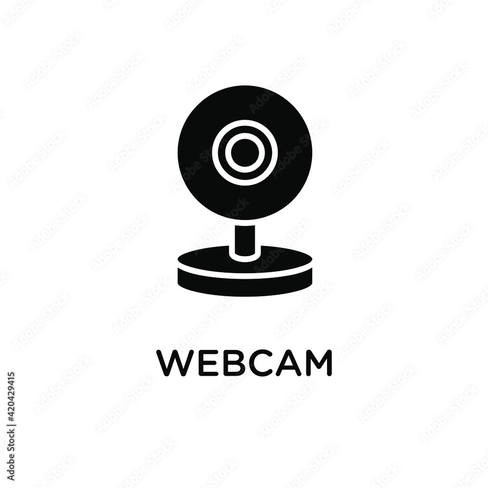 webcam black icon design