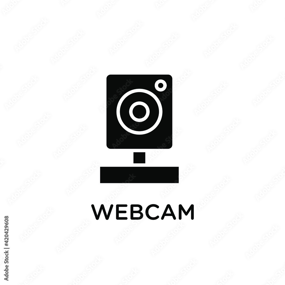webcam black icon design