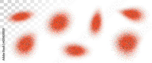 powder red chilli pepper, cayenne. Isolated Spicy seasoning indian food. Red paprika powder. vector illustration