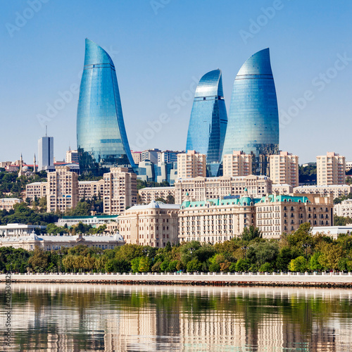 Fotografía Baku city skyline in Azerbaijan