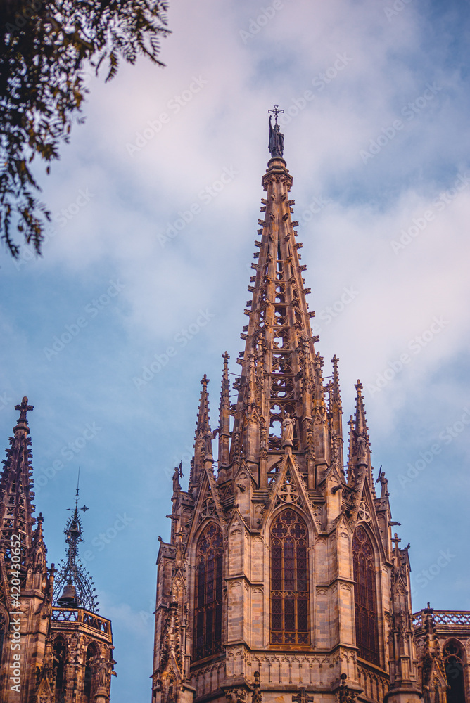 Barcelona. Gothic quarter of Barcelona. Catalonia. Spain, 2021