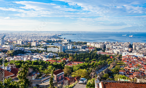 Fototapeta Naklejka Na Ścianę i Meble -  Thessaloniki aerial panoramic view