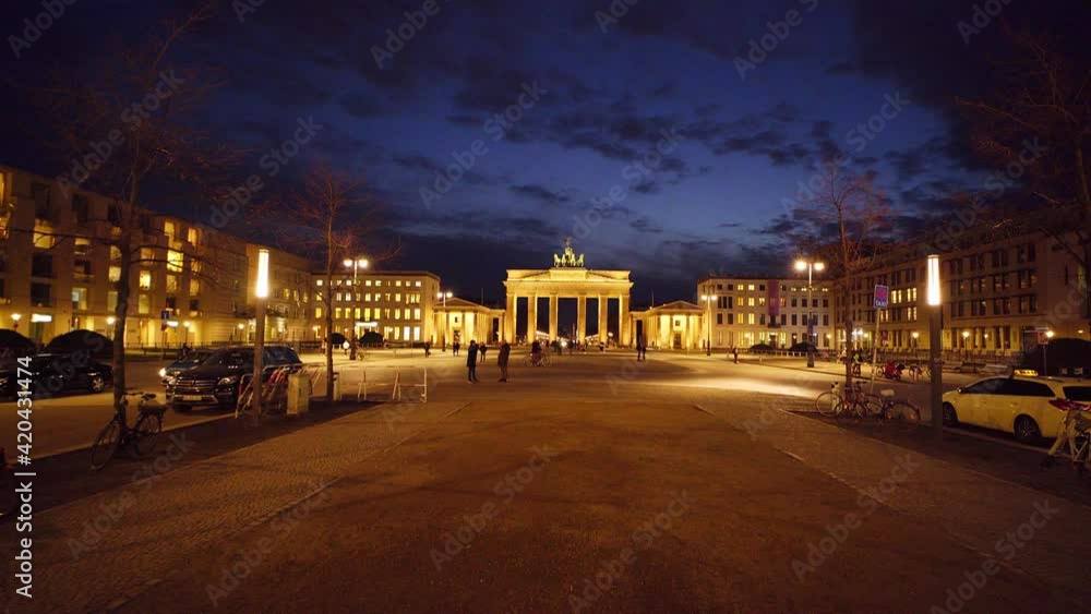 Famous street in Berlin - Unter den Linden with Brandenburg Gate - travel photography Famous street in Berlin - Unter den Linden with Brandenburg Gate - travel photography