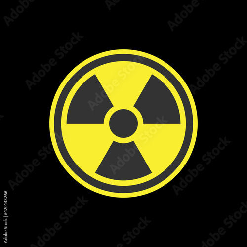 Radiation symbol or radioactive warning glyph icon