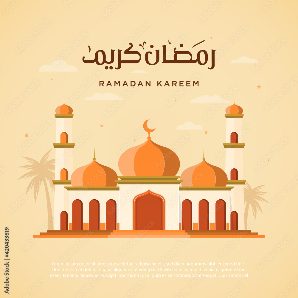 Illustration vector graphic ramadan kareem good of for greeting card, background, flyer, template. Eps 10