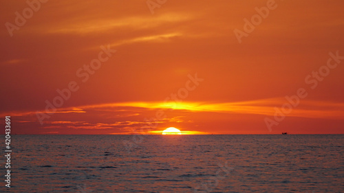 Sunset on Kata Beach on Phuket