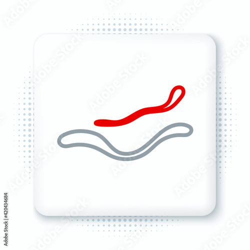 Line Ebola virus disease icon isolated on white background. Colorful outline concept. Vector