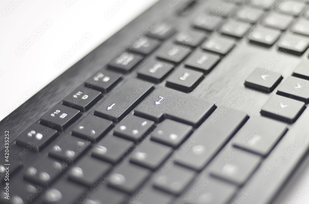 Close-up einer schwarzen computer tastatur Close-up einer schwarzen computer tastatur