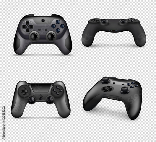 Controller Realistic Monochrome Set