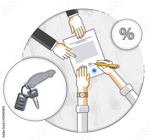 Man signs financial documen...