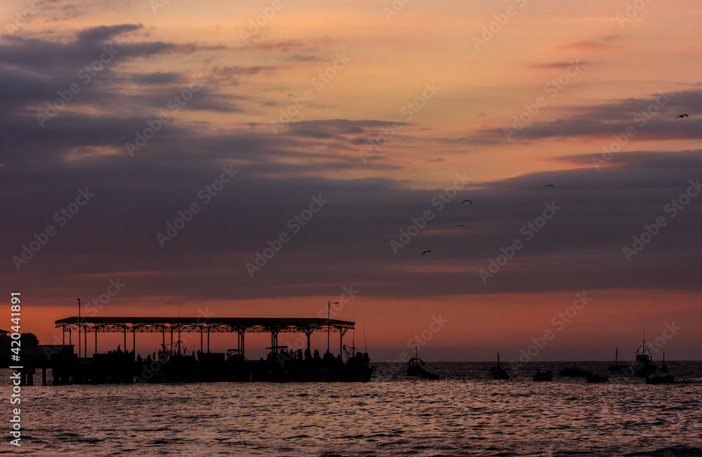 sunset on the beach