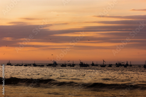 sunset on the beach