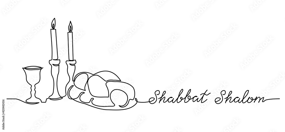 Shabbat Shalom text design Shabbat Shalom is a Hebrew word meaning to peace  in God's rest day graphic vector Stock Vector