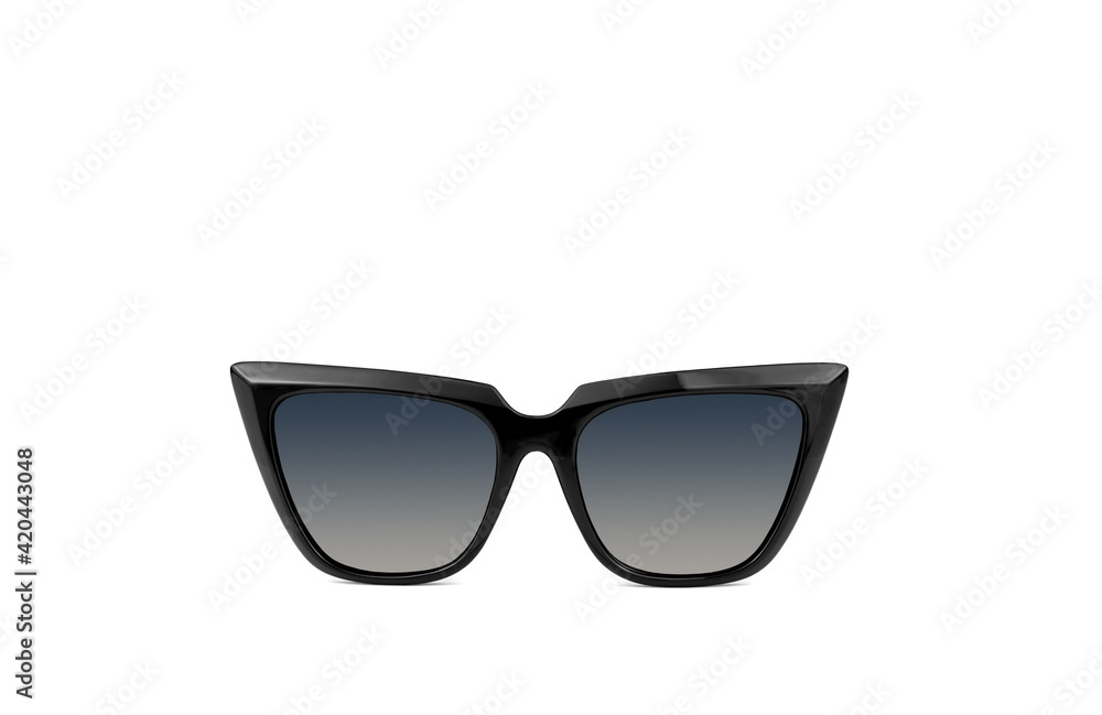 Black cat eye sunglasses isolated on white background. Black cat eye sunglasses isolated on white background.