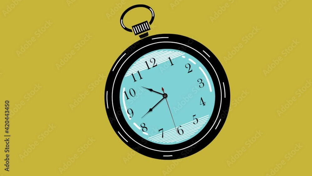 Animation of Clock Face Close Up in Time Lapse Seamless loop of Clocks running clockwise direction. Clock dial close-up. Animation of Clock Face Close Up in Time Lapse Seamless loop of Clocks running clockwise direction. Clock dial close-up.