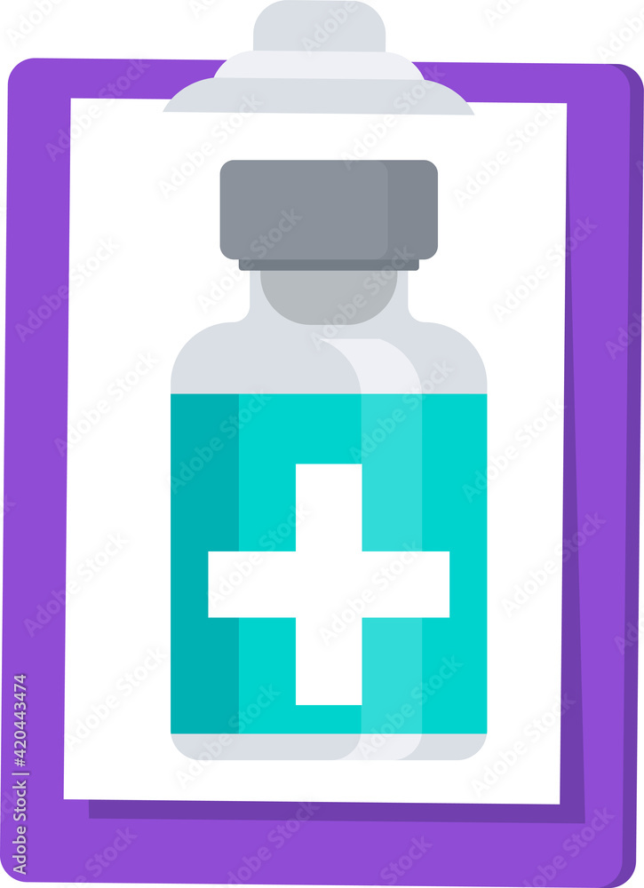 Obraz premium Vaccination programm banner. Flat cartoon vector illustration.