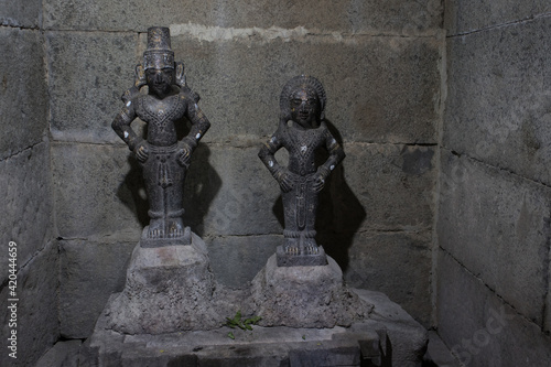 hindu god and goddess from old hindu temple photo