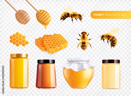 Realistic Honey Products Set
