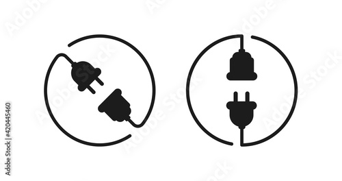 Isolated Plug Icon Electric Connection Sign Vector Design.
