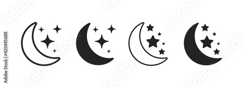 Sweet Dreams Night Icon. Moonlight sign vector design. Cute sleep symbol.