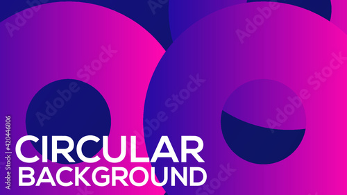 Vector Illustration of Abstract Background using beautiful modern circular rings and spheres with bright and vibrant color tones
