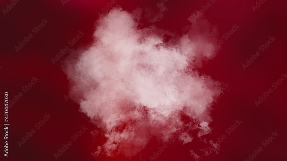 Fototapeta premium Abstract fog or smoke effect red background white smoke.