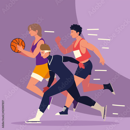 people performing sports