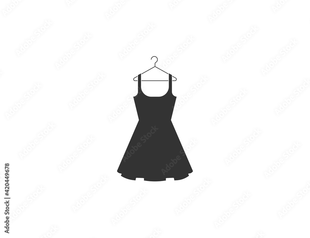 Dress, female dress, skirt icon. Vector illustration. Dress, female dress, skirt icon. Vector illustration.
